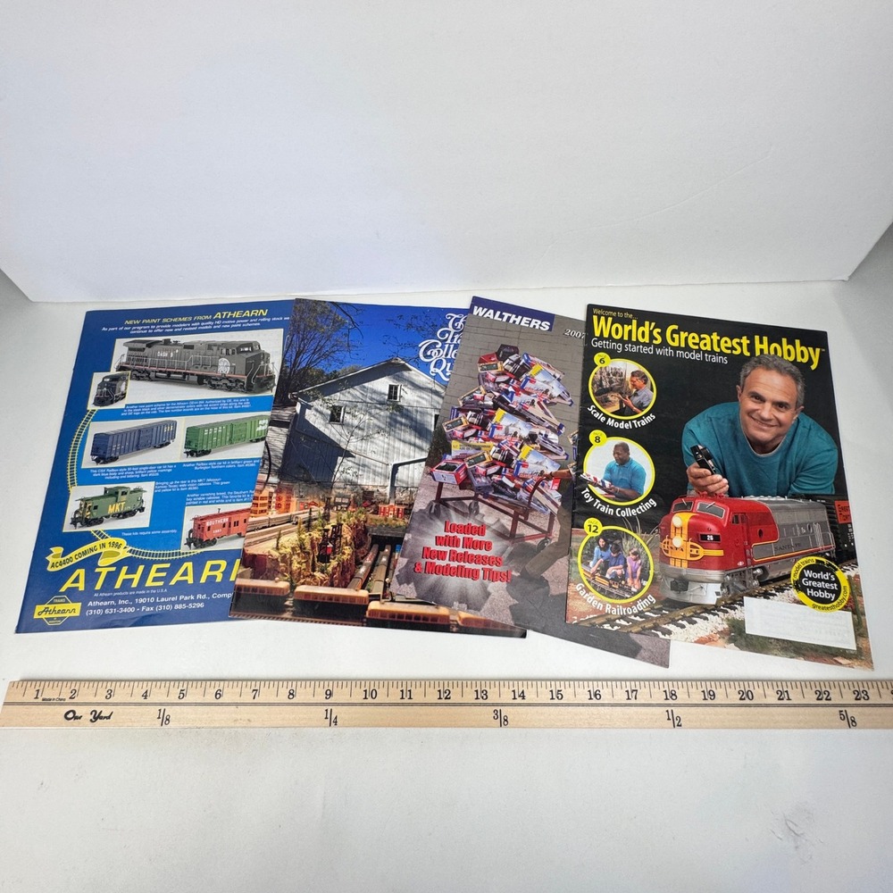 Lot of 4 Train Hobby‎ Collecting Random Magazines Upcycle Scrapbook 90s 00s READ